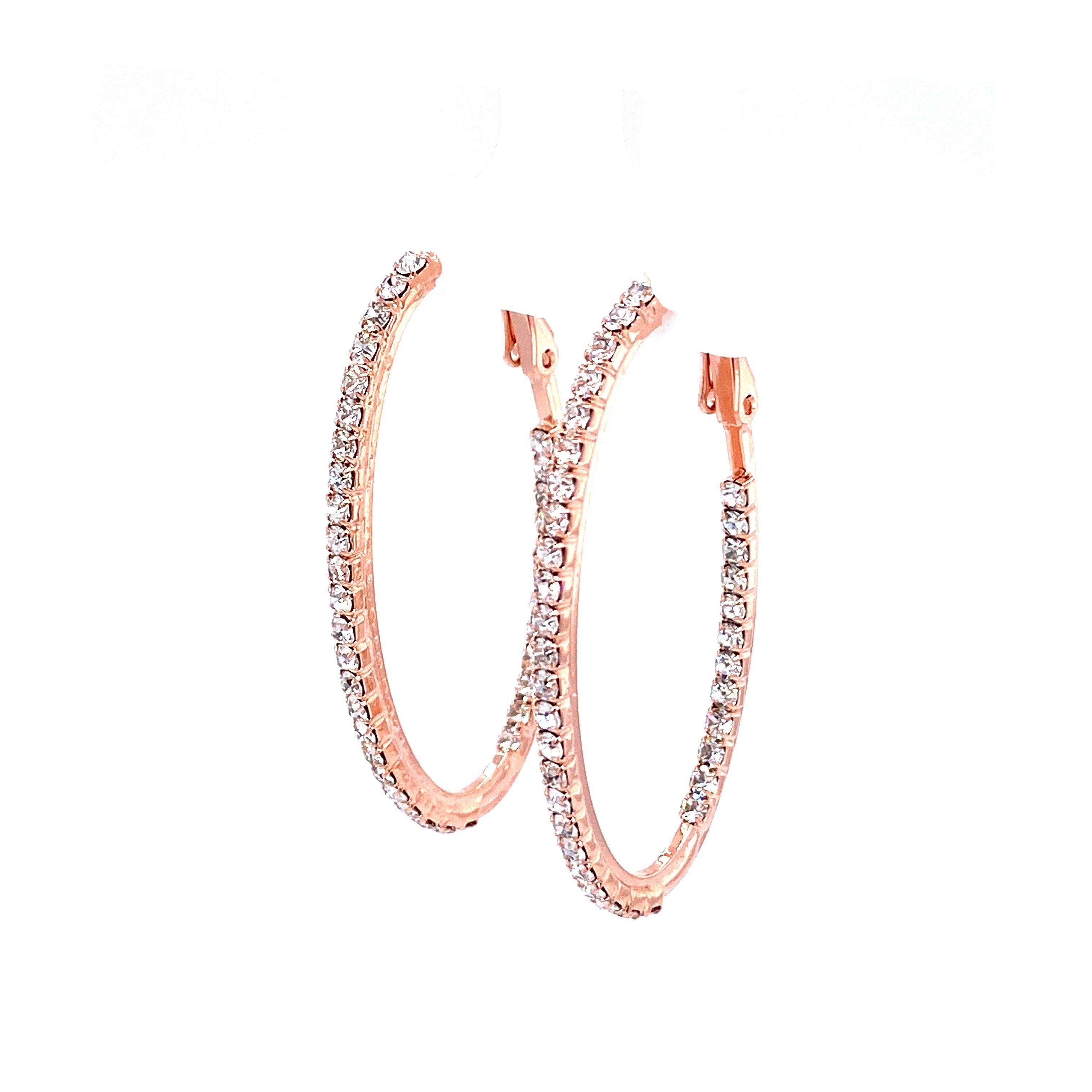 Crystal Oval Hoops Collection