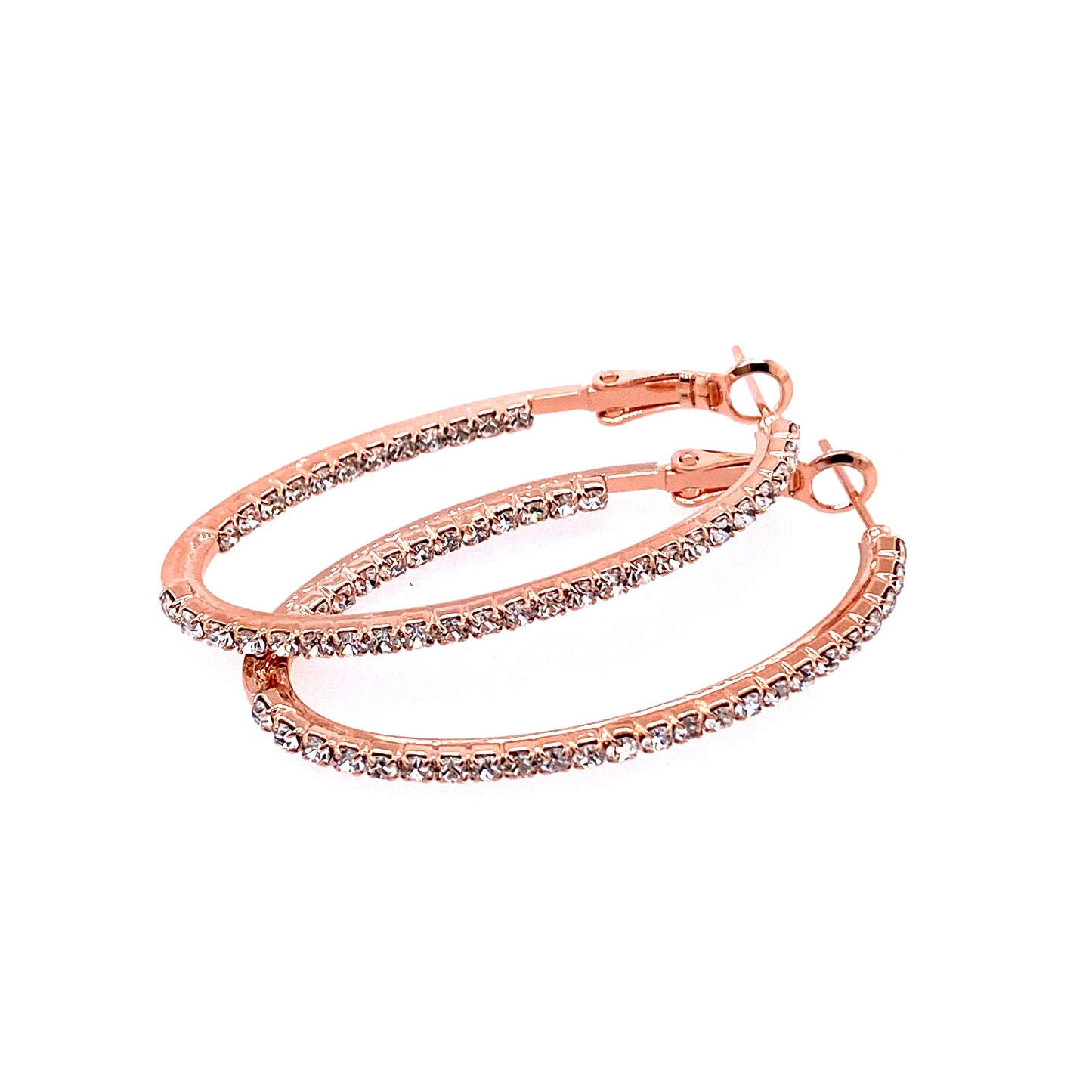 Crystal Oval Hoops Collection