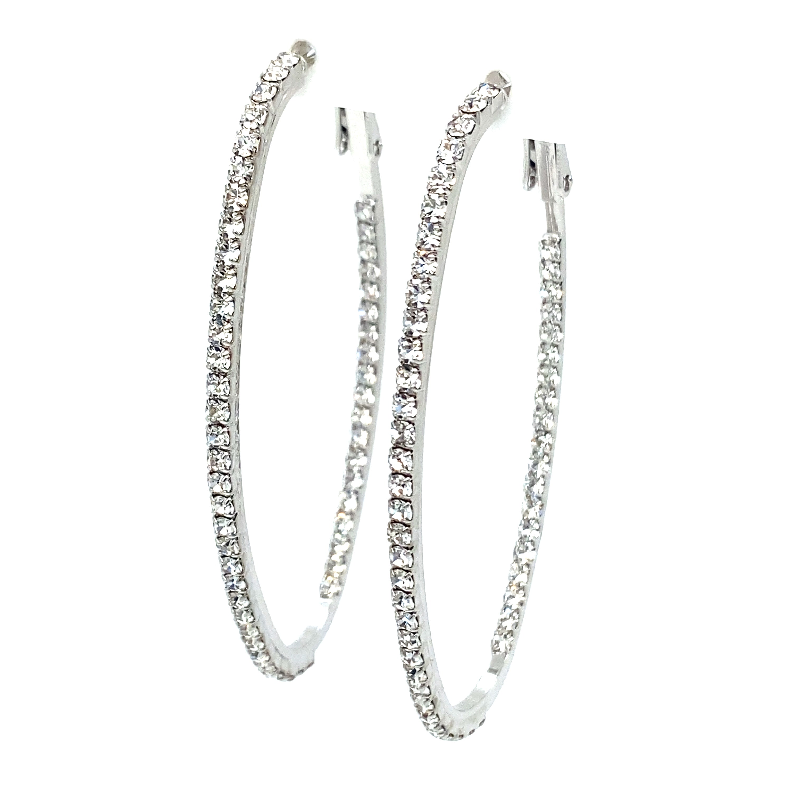 Crystal Oval Hoops Collection