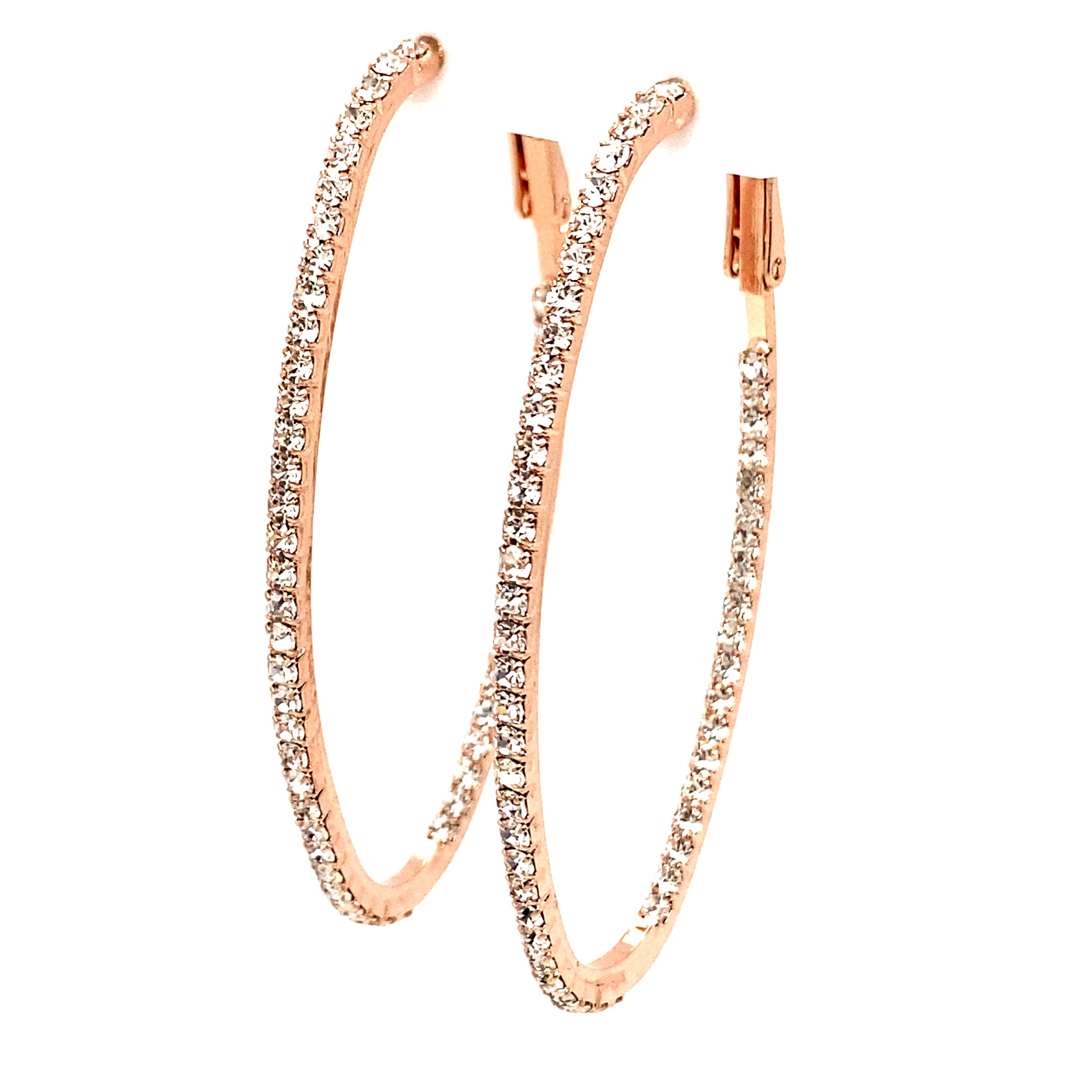 Crystal Oval Hoops Collection