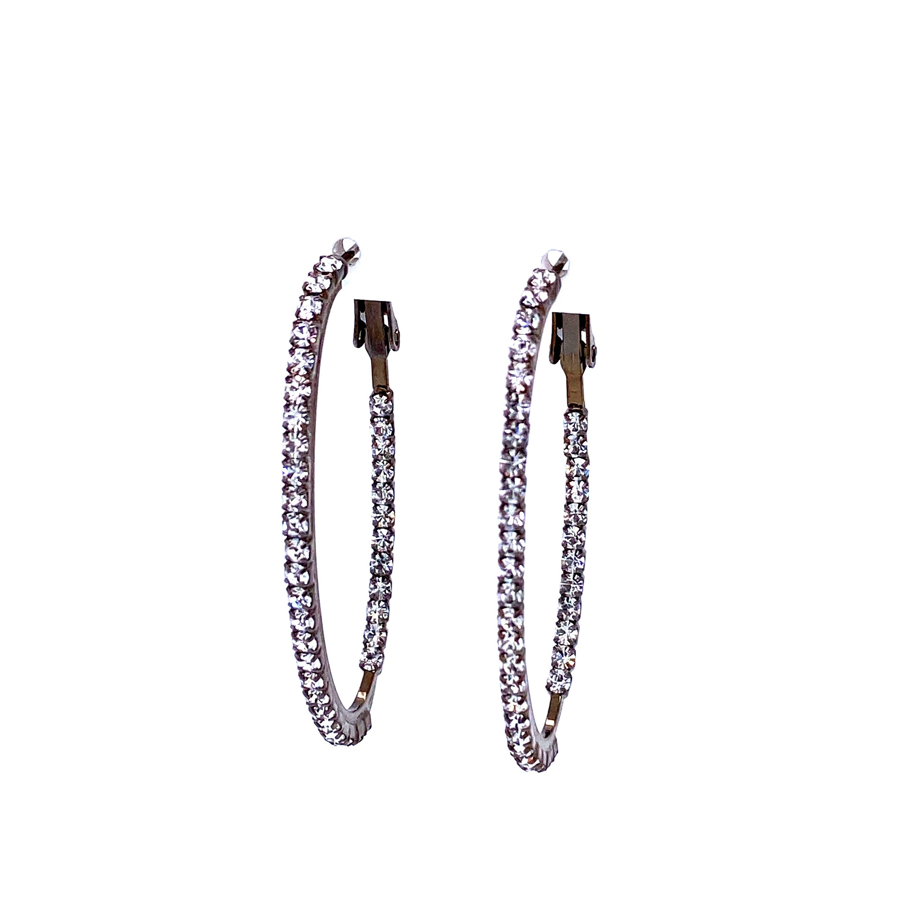 Crystal Oval Hoops Collection