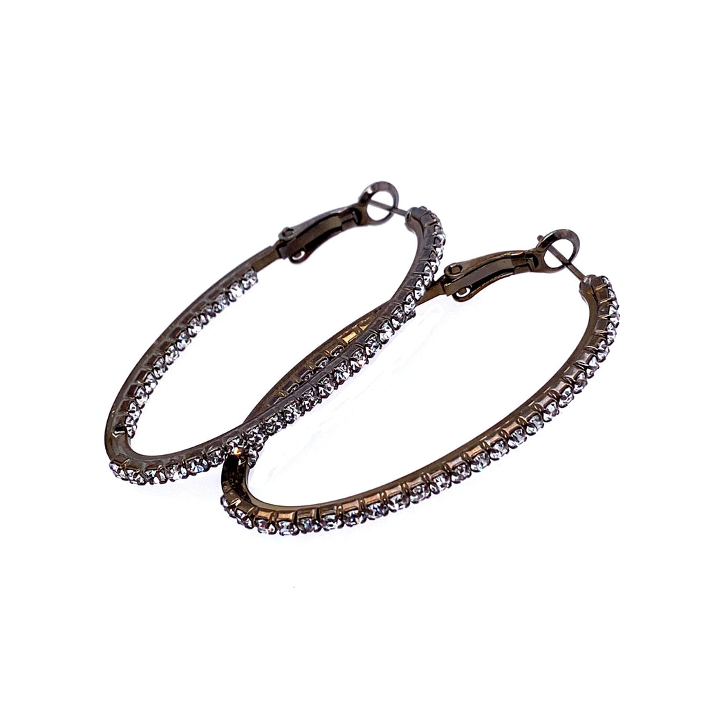 Crystal Oval Hoops Collection