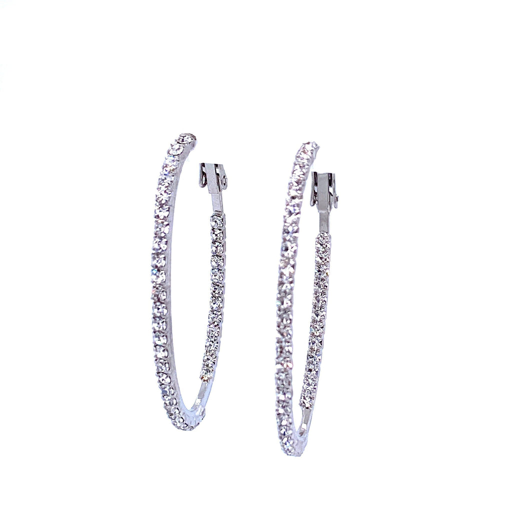 Crystal Oval Hoops Collection