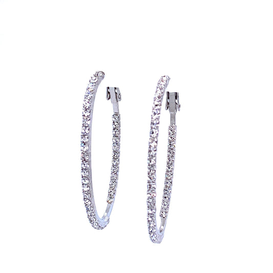 Crystal Oval Hoops Collection