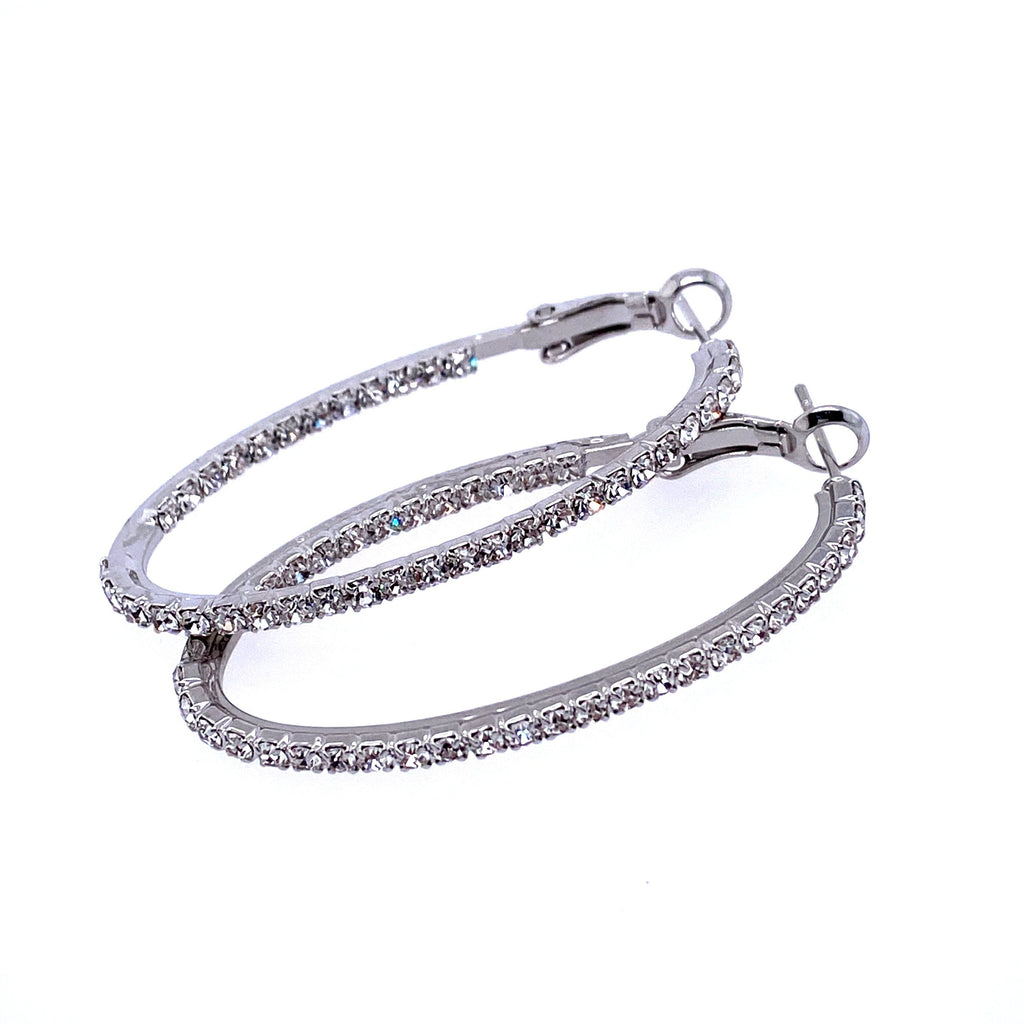 Crystal Oval Hoops Collection