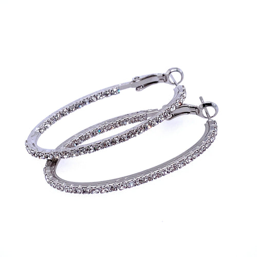 Crystal Oval Hoops Collection