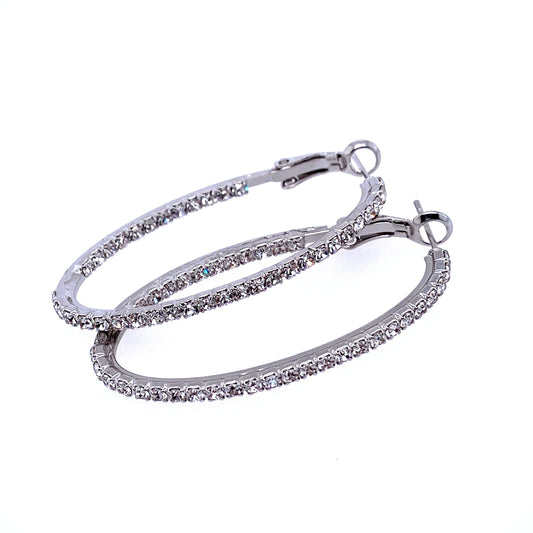 Crystal Oval Hoops Collection