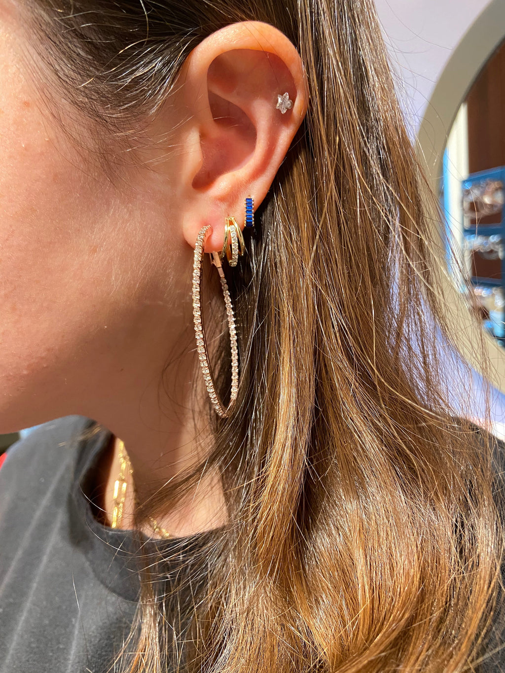 Crystal Oval Hoops Collection