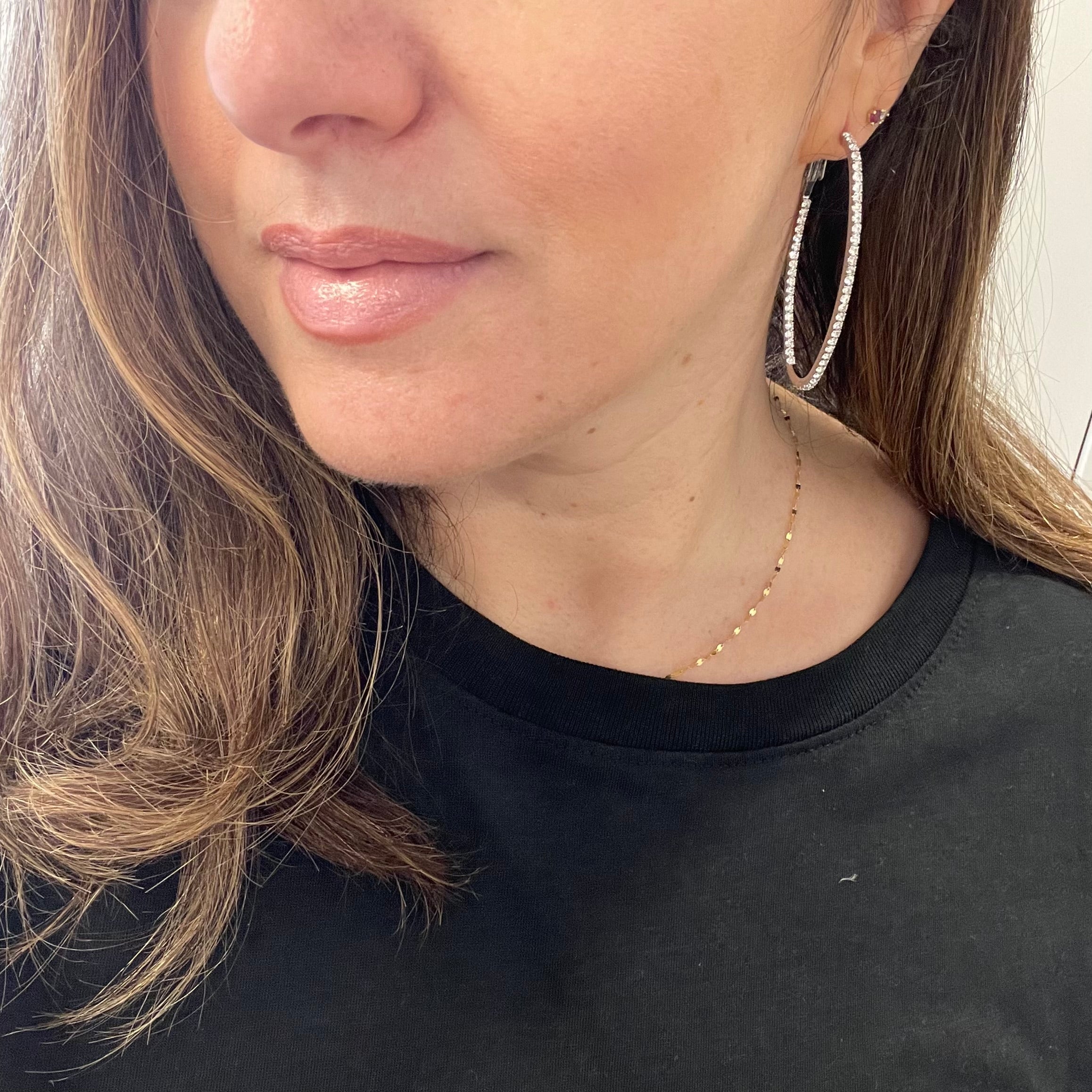 Crystal Oval Hoops Collection